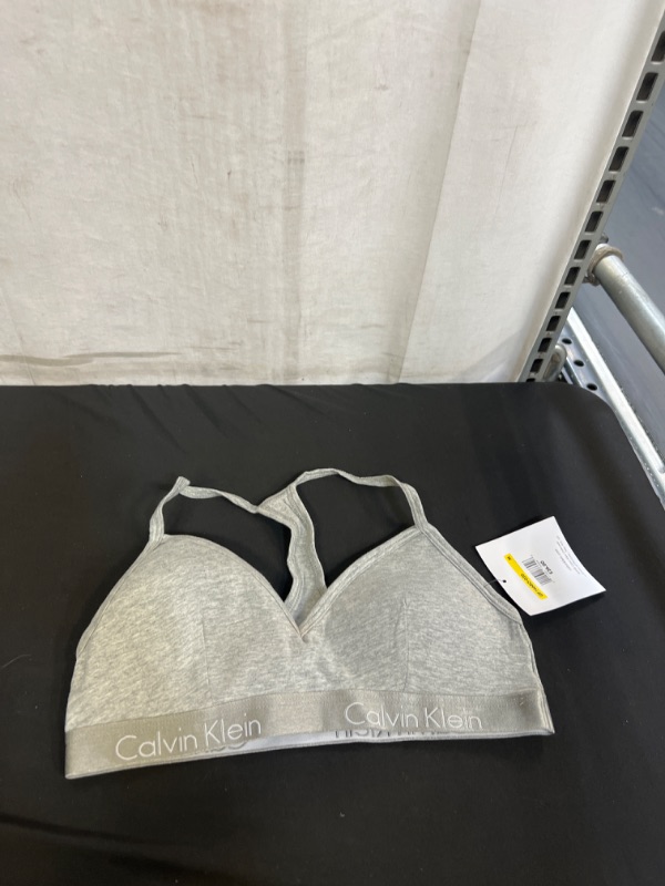 Photo 2 of Calvin Klein Women's Motive Cotton Lightly Lined Bralette, SIZE M 