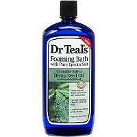 Photo 2 of 2PC LOT, Dr Teal S Detoxify & Energize Foaming Bubble Bath with Pure Epsom Salt Ginger & Clay 34 Fl.oz., Dr Teal's Hemp Seed Oil Foaming Bath 1000.0 ML

