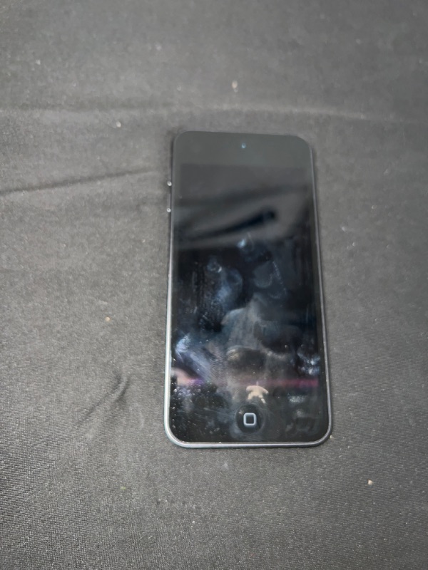 Photo 5 of IPOD TOUCH 6TH GENERATION MODEL A1574, DARK GREY COLOR (ITEM IS USED, HAS SCRATCHES AND FINGERPRINTS THROUGHOUT. DOES NOT COME WITH BOX OR CHARGER)