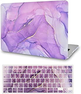 Photo 1 of LASSDOO Compatible with MacBook Pro 16 inch Case Cover 2022,2021 Release M1 Pro/Max A2485 with Touch ID Plastic Hard Shell + Keyboard Cover (Lavender Marble)

