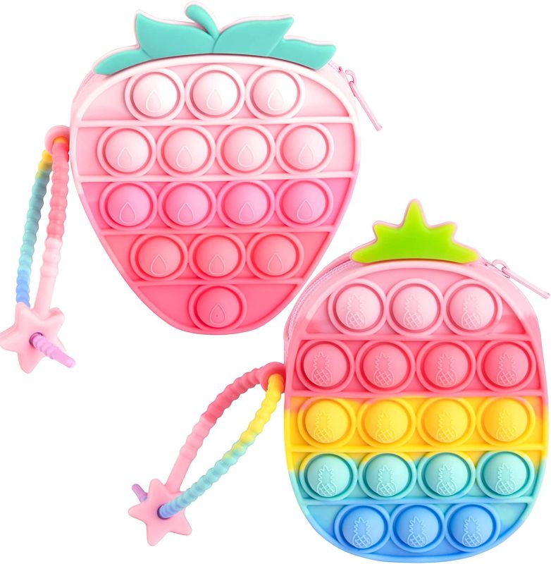 Photo 1 of 2 PCS Cute Pop Purse Wallet Coin Bag for Kids 
