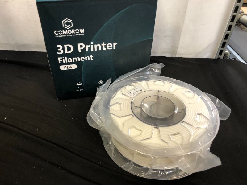 Photo 2 of Comgrow 3D Printer PLA Filament 1KG 1.75mm Spool White Color
