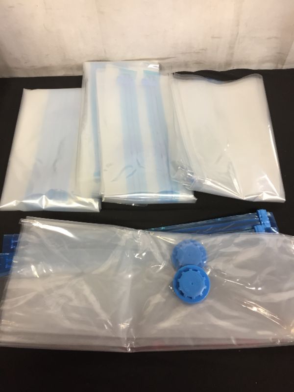 Photo 1 of 12 Pack Vacuum Storage Bags, Space Saver Bags (2 Jumbo/2 Large/2 Medium/2 Small/4 Roll) Compression Storage Bags for Comforters and Blankets, Vacuum Sealer Bags for Clothes Storage, Hand Pump Included