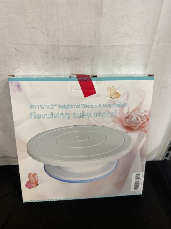Photo 2 of 17 Pcs, Cake Turntable, Rotating Cake Stand, Moving Cake Stand, Cake Icing, Cake Scraper Set, Sugar Lace Mat, Premade Cake Lace, Fondant Tools Set, Decorating Fondant Tools, Holiday Cookie Cutters, FACTORY SEALED 
