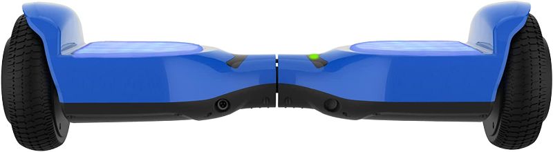 Photo 1 of Voyager Hover Beam LED Light Hoverboard, Self-Balancing Scooter Hoverboard with LED Wheels and Side Lights, 6 MPH Electric Hoverboards for Ages 13+, Blue--------has scratches on the back and front due to usage 