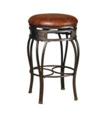 Photo 1 of 26" Montello Backless Swivel Height Counter Height Barstool Bronze/Brown - Hillsdale Furniture


