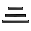 Photo 1 of 3 in H x 36 in. W x 6 in. D Black Wood Floating Wall Shelf (Set of 3)
