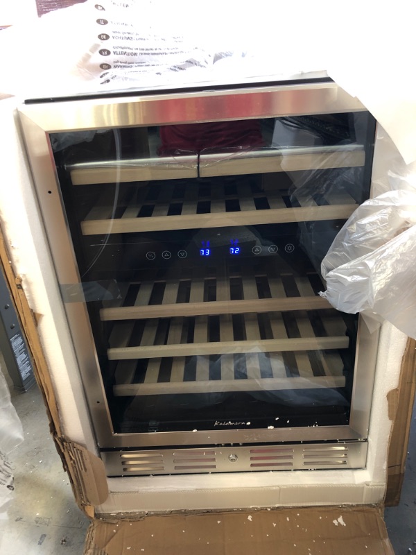 Photo 2 of 24 in. Built-In 46 Bottle Dual Zone Wine Cooler with Temperature Memory Function
