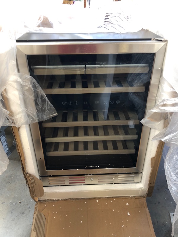Photo 1 of 24 in. Built-In 46 Bottle Dual Zone Wine Cooler with Temperature Memory Function
