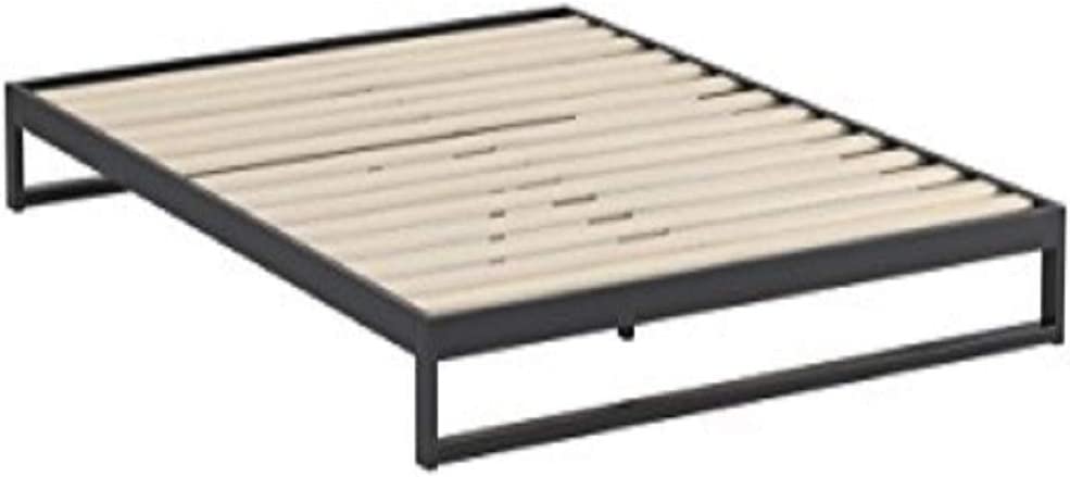 Photo 1 of 7 Inch Heavy Duty Low Profile Platforma Bed Frame, Mattress Foundation, Boxspring Optional, Wood Slat Support, King