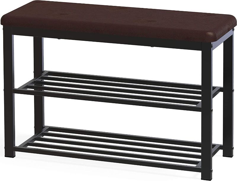 Photo 1 of 
SimpleHouseware Entryway Shoe Rack Bench Storage Organizer
Size:Faux Leather