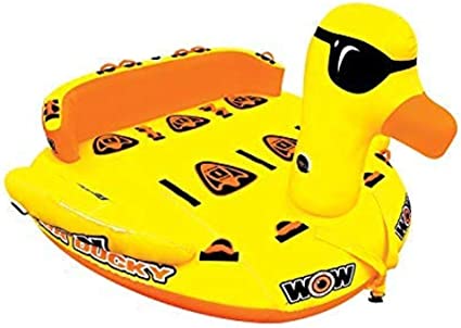 Photo 1 of Wow Watersports Mega Ducky Towable, 1 to 5 Person and Tow Rope Bundle
MINOR BOX DAMAGE. FACTORY SEALED. BOX FACTORY GLUED SHUT AT BOTH ENDS.
UNABLE TO CHECK FOR LEAKS/CUTS.