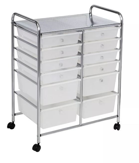 Photo 1 of 12 Drawer Rolling Craft Storage or Office Cart
