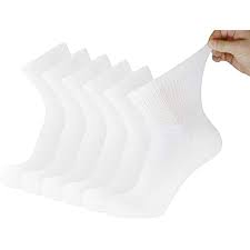 Photo 1 of Big and Tall Diabetic Neuropathy Ankle Socks, King Size Mens Athletic Quarter Socks (Size: 13-16)
