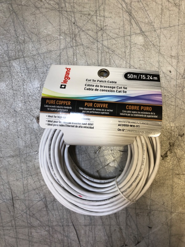 Photo 2 of Legrand-On-Q 50 Ft Cat 5e Patch Cable, White