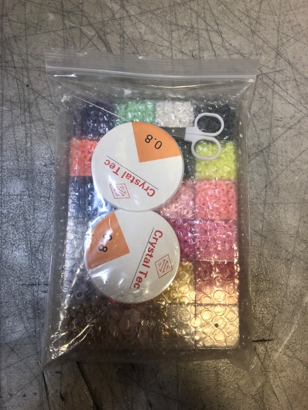 Photo 1 of 4800pcs+ Clay Beads for Bracelets Making,18 Colors 6mm Flat Round Clay Beads with Pendant Charms Kit and Elastic Strings Making Kit
