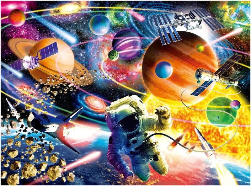 Photo 1 of Garlictoys Adult Jigsaw Puzzle 1000 Pieces Jigsaw Puzzle Hard Large Starry Sky Decompression Bright Adult Toys Challenge Magical Young Friends Family Fun Games Toy Gifts---factory sealed