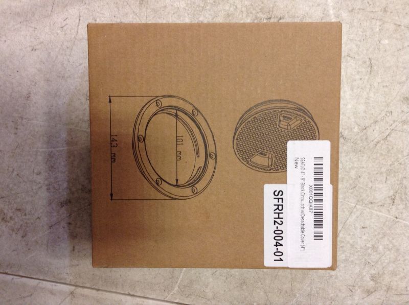 Photo 3 of SEA FLO 4" - 8" Black Circular Non Slip Inspection Hatch w/Detachable Cover---factory sealed