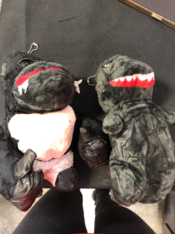 Photo 1 of 2 PCS Dinosaurs vs King Kong Plush Toy-9.9inch,Godzills VS King Plush of The Monsters, Dinosaur Plush Doll for Kid