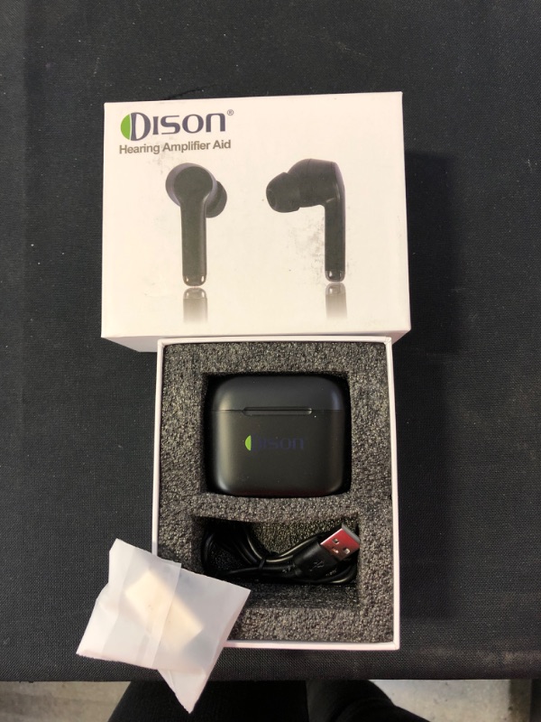 Photo 2 of DISON Hearing Aids for Seniors & Adults, Rechargeable Ultralight Hearing Amplifiers with Noise Reduction for Hearing Loss, Ear Sound Enhancer, Inner-Ear Hearing Aids with 3 Sizes Ear Tips (520)
