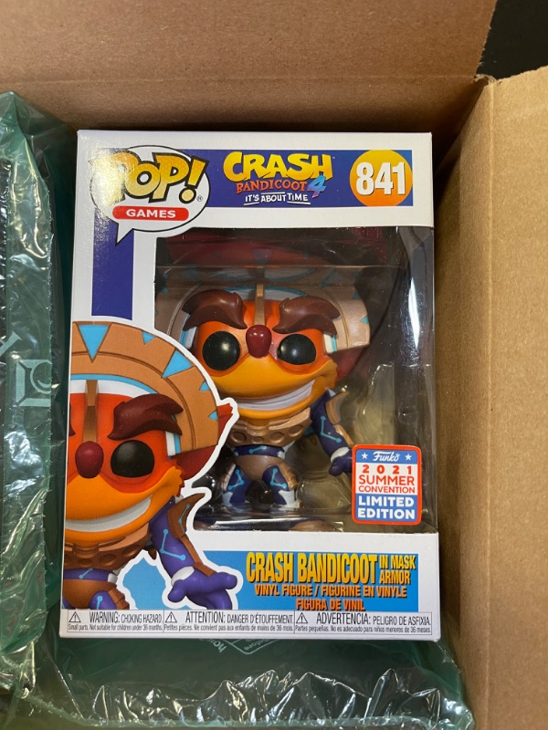 Photo 5 of Crash Bandicoot - Crash in Mask Armor Pop! Vinyl Summer Convention 2021
