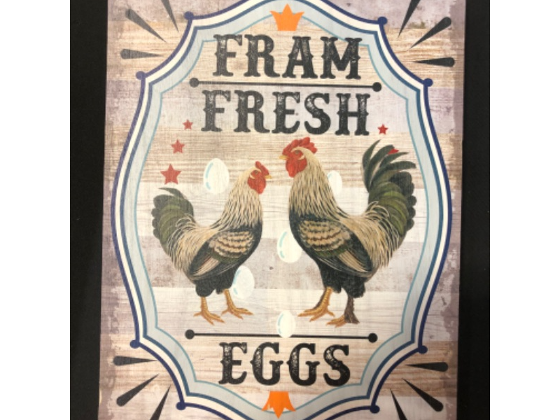 Photo 1 of "FRAM FRESH EGGS" unique sign 10x8inch