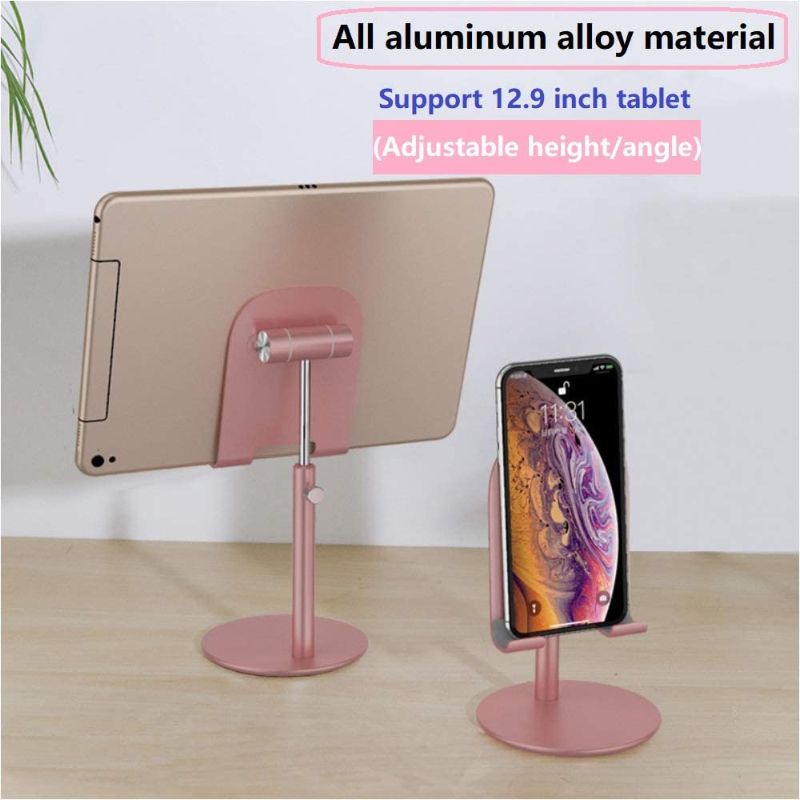 Photo 2 of Cell Phone Stand,Phone Stand Adjustable,Desk Phone Holder Compatible with All Mobile Phones (Rose Gold)
