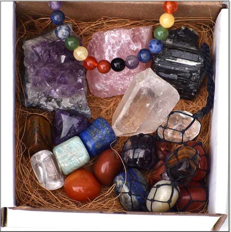 Photo 1 of 
DREAM HOLISTIC Meditation Kit for Chakra Balancing | 7 Chakra Tumbled Stone for Healing | Energy Crystals, Chakra Crystals, Healing Stones | 7 Chakra Gift Set Tumbled Stones
