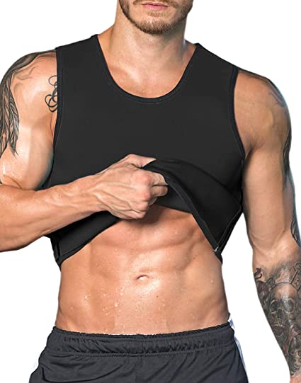 Photo 1 of  Men’s Compression Tank Top Waist Trainer Vest Neoprene Sauna Sweat Body Shaper