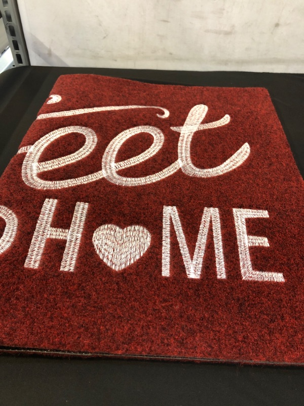 Photo 2 of AAZZKANG Red Door Mat Decorative Outdoor Mat with Non Slip Rubber Backing Ultra Absorb Mud Easy Clean Indoor Home Sweet Home Rug Heavy Duty Doormat