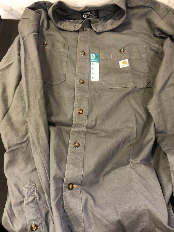 Photo 2 of Carhartt Men's Rugged Flex Rigby Long Sleeve Work Shirt (Regular and Big and Tall Sizes) XL