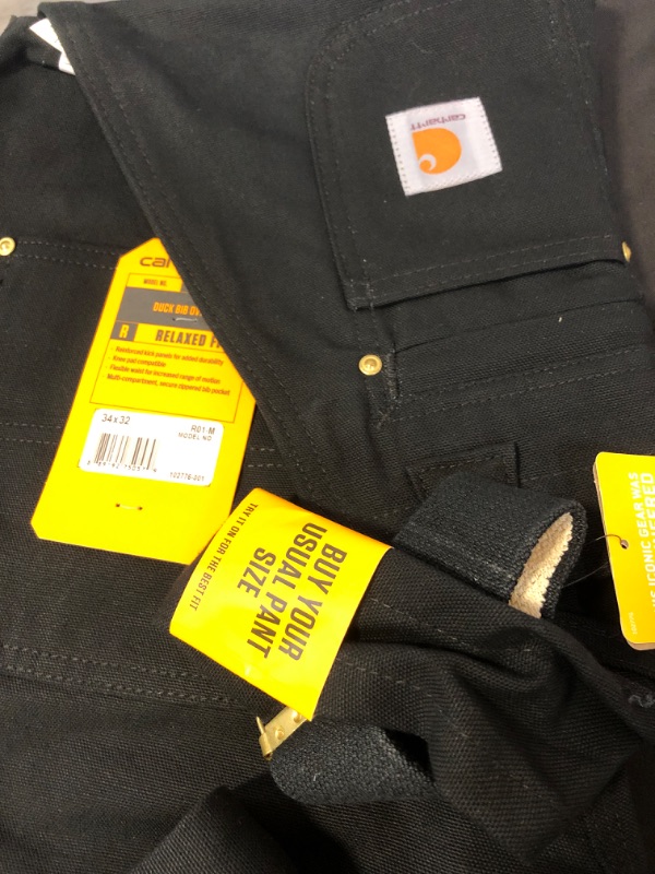 Photo 3 of Carhartt Men's 102776 Duck Bib Overalls - Unlined  SIZE 34 X 32  RELAXED FIT