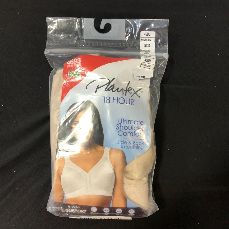 Photo 3 of 46DD Playtex Women's 18 Hour Ultimate Lift and Support Wire Free Bra US4745(FACTORY SEALED)