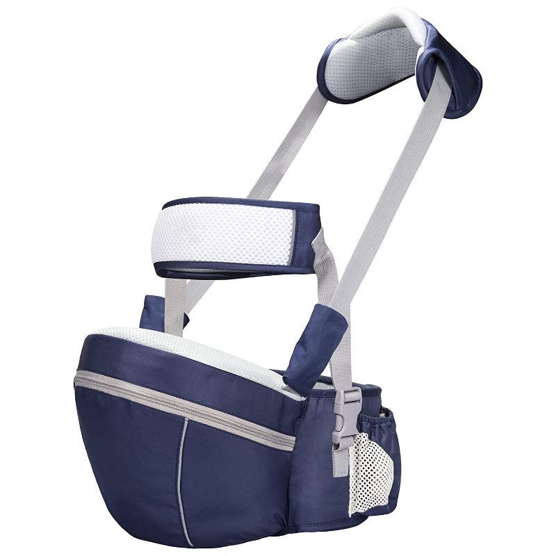 Photo 1 of AGUDAN Baby Hip Seat Carrier, Ergonomic Waist Stool with Adjustable Strap Pocket Soft Base for Child Infant (Blue)
