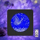 Photo 2 of 3D Butterfly Night Light, GZOKMOG Dynamic Butterfly Lamp with Remote Control for Baby Kids Girls Women, Mood Lamp Bed Lamp Nightlight Rechargeable Dimmable Room Decor Bedside Table Lamp (Blue)