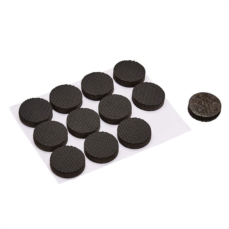 Photo 1 of Amazon Basics Rubber Furniture Pads, Black, 1'' Round, 36 pcs
