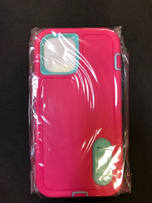 Photo 1 of THMEIRA iPhone 12 Pro Max Case with Stand, Heavy Duty Protection 360 Full Body Shockproof Case for iPhone 12 Pro Max with Tempered Glass Screen Protector, Pink
