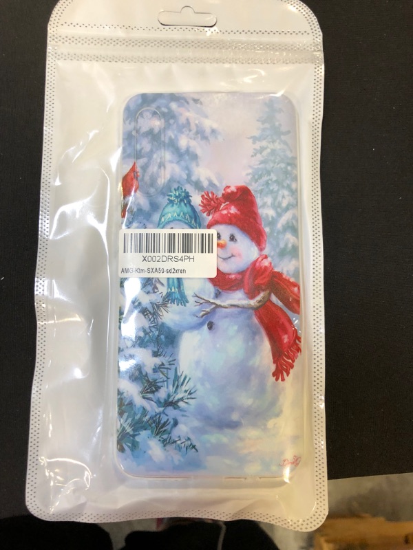 Photo 1 of Eouine Samsung Galaxy A50 Case, Phone Case Transparent Clear with Pattern Elk Snowflake Shockproof Soft TPU Silicone Cover Skin for Samsung Galaxy A50 Smartphone (Snowman)
