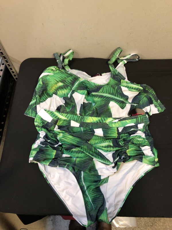 Photo 2 of Avidlove Women Bikini Set Tummy Control Swimsuit Two Piece High Waist Floral LG
