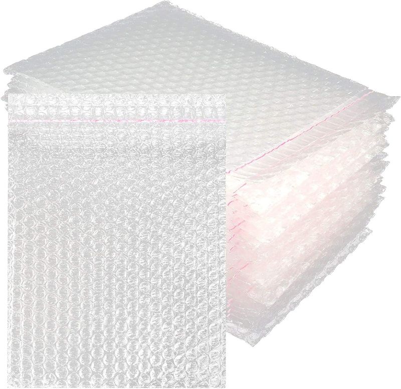 Photo 1 of 100 Bubble Bags 7" x 8-1/4", Double Wall Self Sealing Bubble Bags for Packing, Moving, Shipping, Mailing, Bubble Wrap Bags
