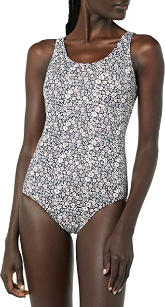 Photo 1 of Amazon Essentials Womens One Piece Coverage Swimsuit, Large
