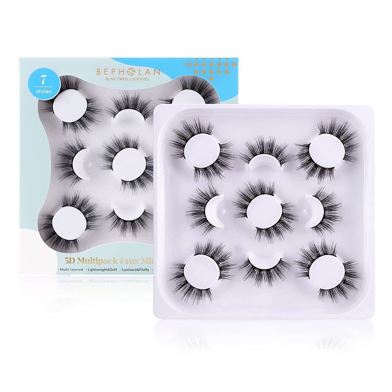 Photo 1 of BEPHOLAN Fake Eyelashes?False Eyelashes?7 Styles Faux Mink Lashes For Makeup, KIT-002
