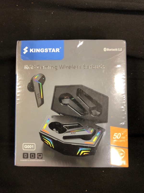 Photo 1 of KINGSTAR RGB GAMING WIRELESS EARBUDS- only left bud works 