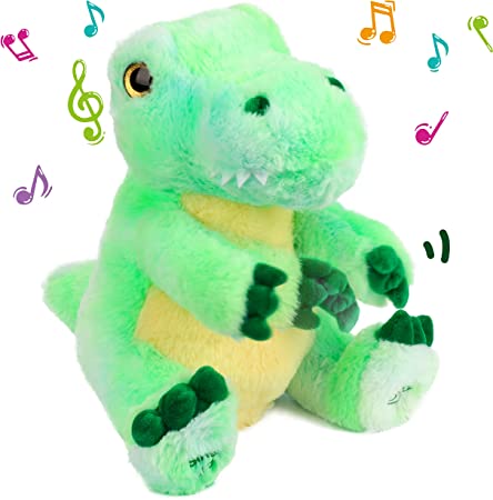 Photo 1 of Cuteoy Musical Clapping Electric T-Rex Dinosaur Interactive Plush Stuffed Animal Toy Adorable Electric Animate Gift for Kids, 11''
