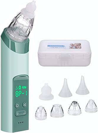 Photo 1 of 2 in 1 Baby Nasal Aspirator,Blackhead Remover - COCOBELA USB Electric Nose Sucker for Baby Infants with 3 Silicon Tip and 4 Replacement Blackhead Remover Probes

