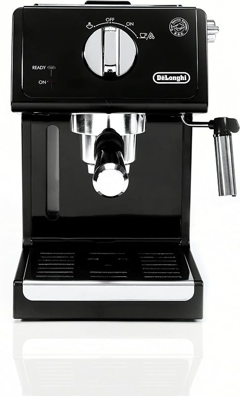 Photo 1 of **BROKEN HANDEL**
De'Longhi ECP3120 15 Bar Espresso Machine with Advanced Cappuccino System, 9.6 x 7.2 x 11.9 inches, Black/Stainless Steel
