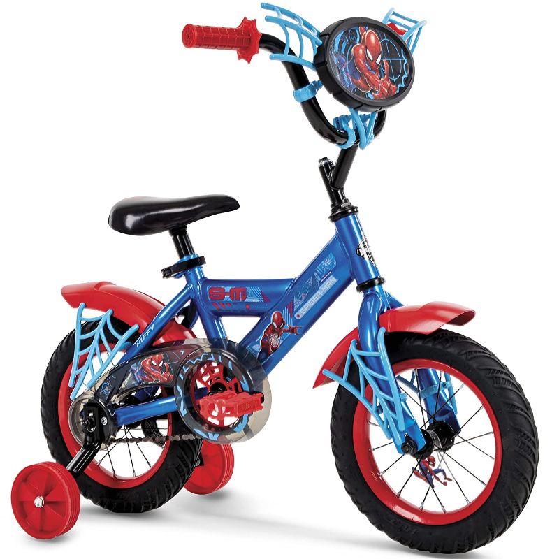 Photo 1 of Huffy Marvel Spider-Man 12” Kid’s Bike for Toddlers – with Removable Training Wheels & Quick Adjust Seat Height
