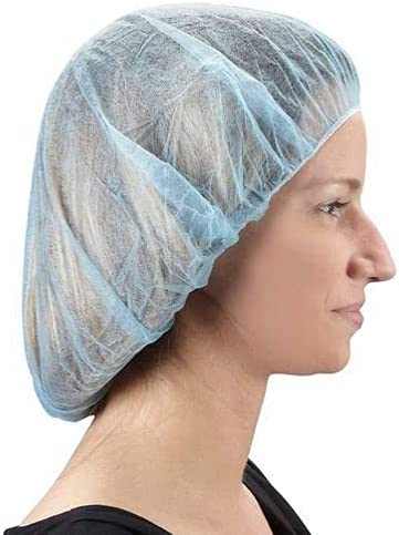 Photo 1 of 28" Unisex Blue Bouffant Cap, 1,000 Count
