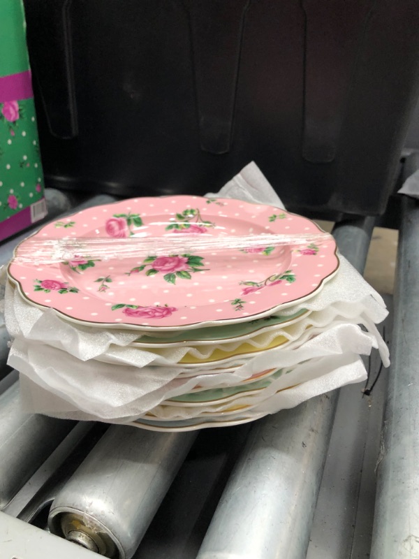 Photo 2 of *** DAMAGED ***
BTaT- Porcelain Floral Plates, Royal Dessert Plates, 8 inch, Set of 8, Appetizer Plates, Floral Plates, Salad Plates, Small Plates, Small Plates Set, Small Dishes, Dinnerware, Salad Plates