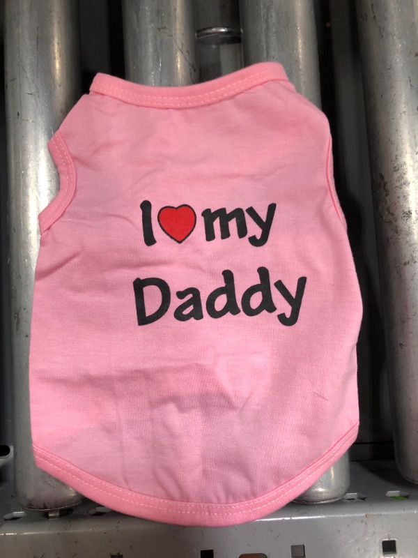 Photo 2 of 2 ITEM BUNDLE 
Alroman Puppy Vest Pink Dogs Shirts for Father's Day with I Love My Daddy Lettersl & doeboe Compatible with Magsafe Wallet Mag Safe Accessories (Brown)
